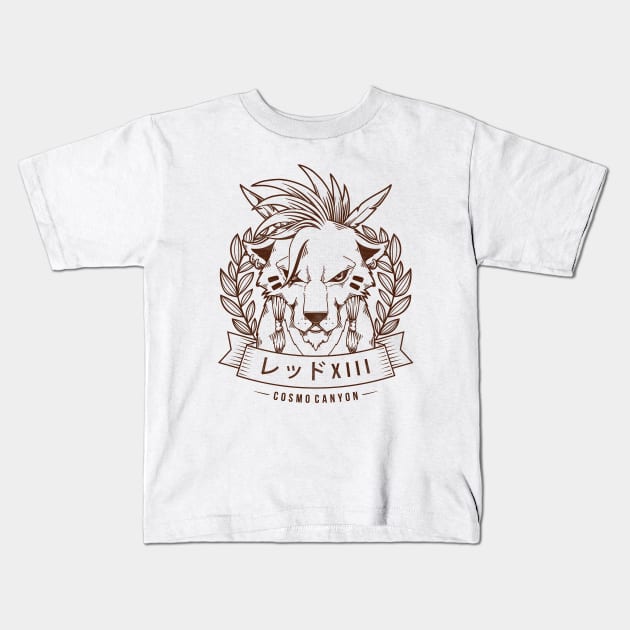 Red XIII Cosmo Canyon Kids T-Shirt by Alundrart